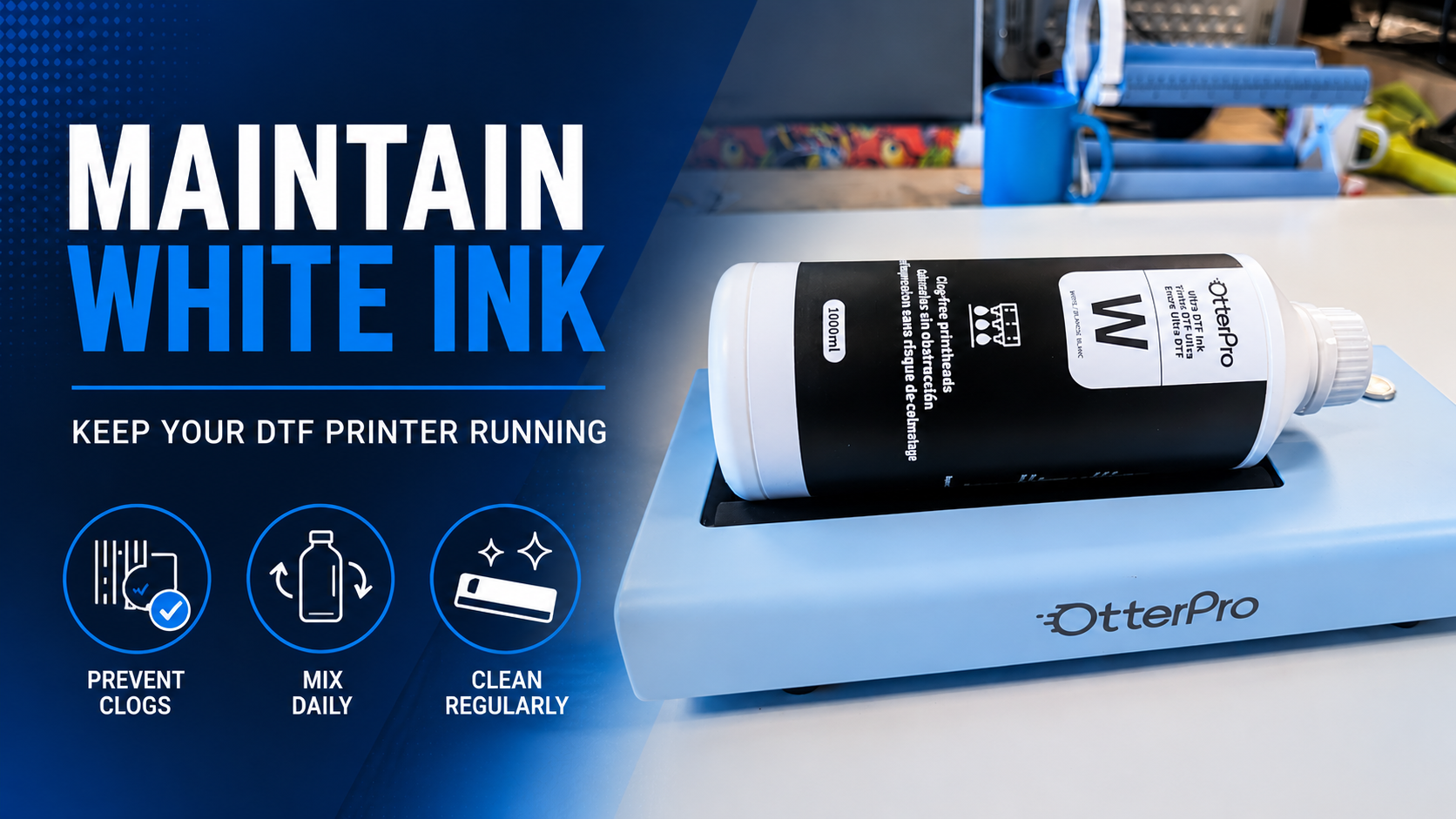 Maintain White Ink in a DTF Printer
