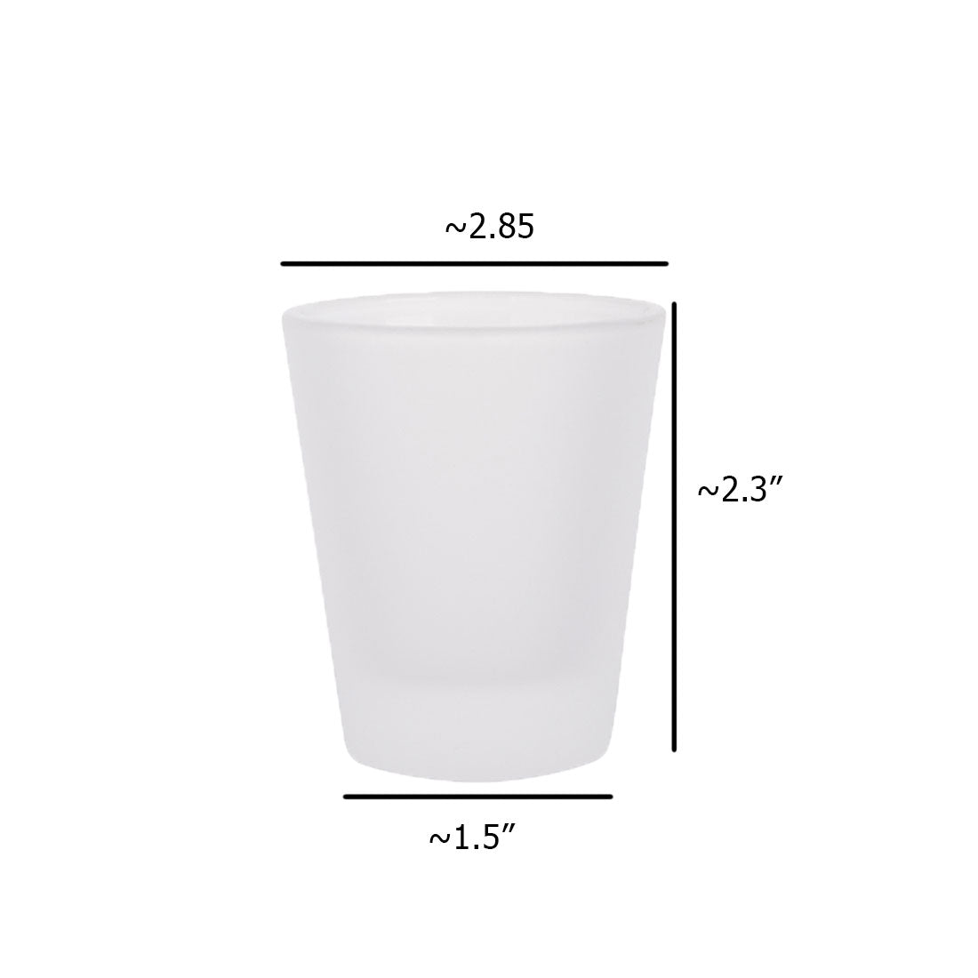 Pearl Coating™ 1.5oz Sublimation Shot Glass Frosted - Pack of 12 - Joto Imaging Supplies Canada
