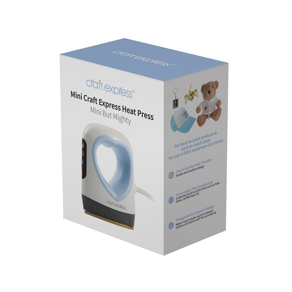 Craft Express Mini Heart Heat Press - The Compact Solution for Sublimation - Craft Express Canada