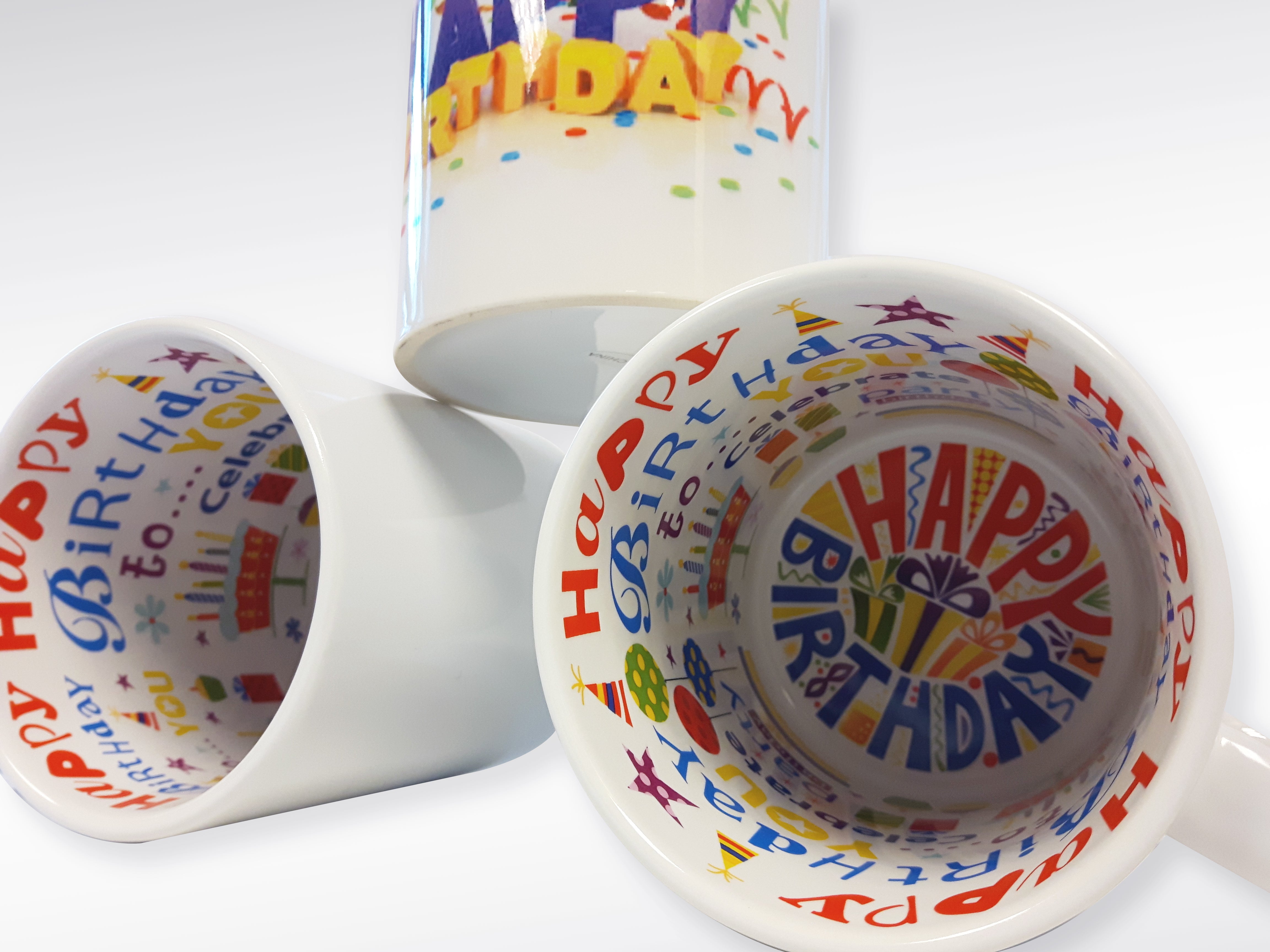 Pearl Coating™ 11oz Sublimation Ceramic Birthday White Mug - Case of 36 - Joto Imaging Supplies Canada