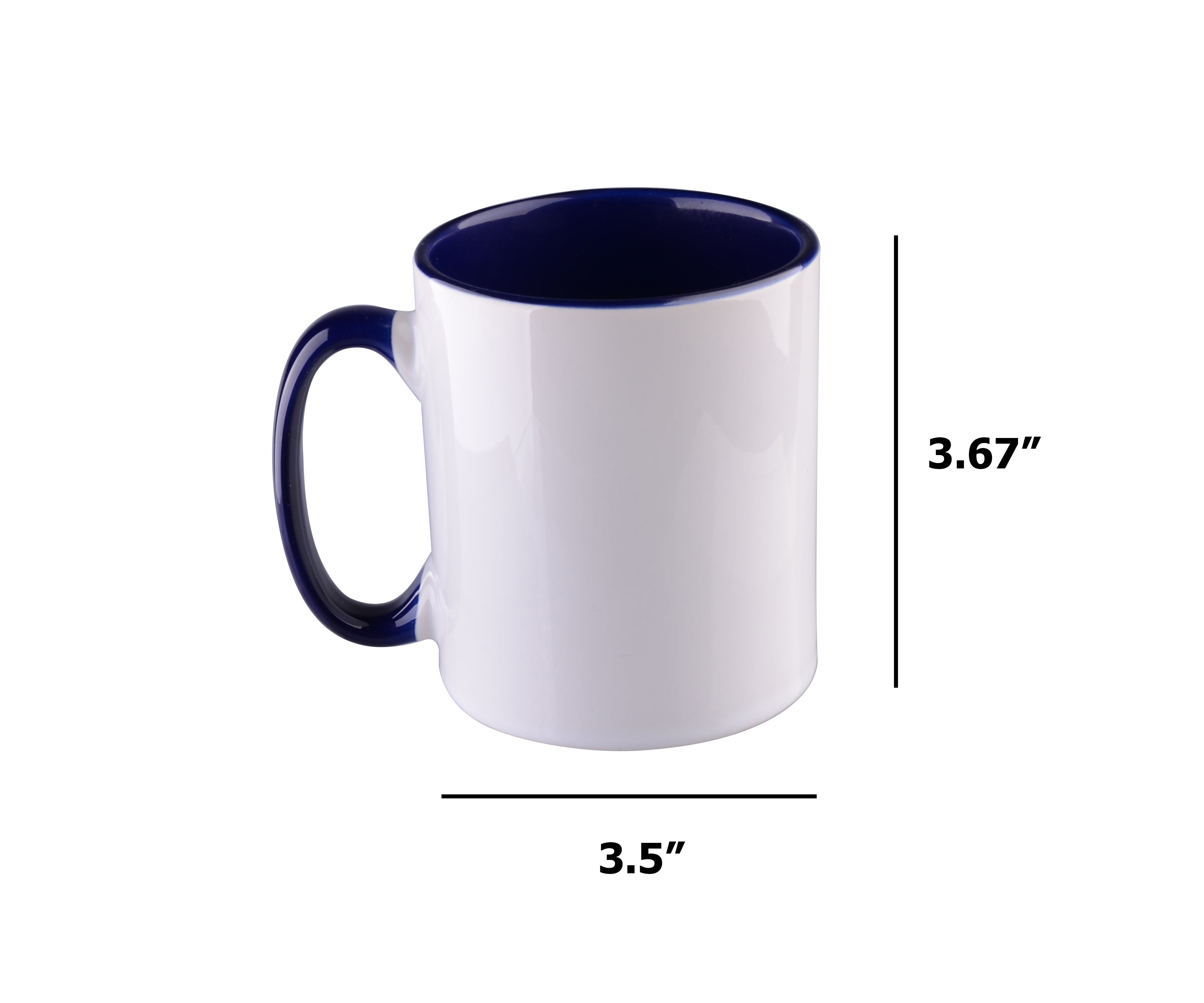 Inner Colored Sublimation Mug, black isometric
