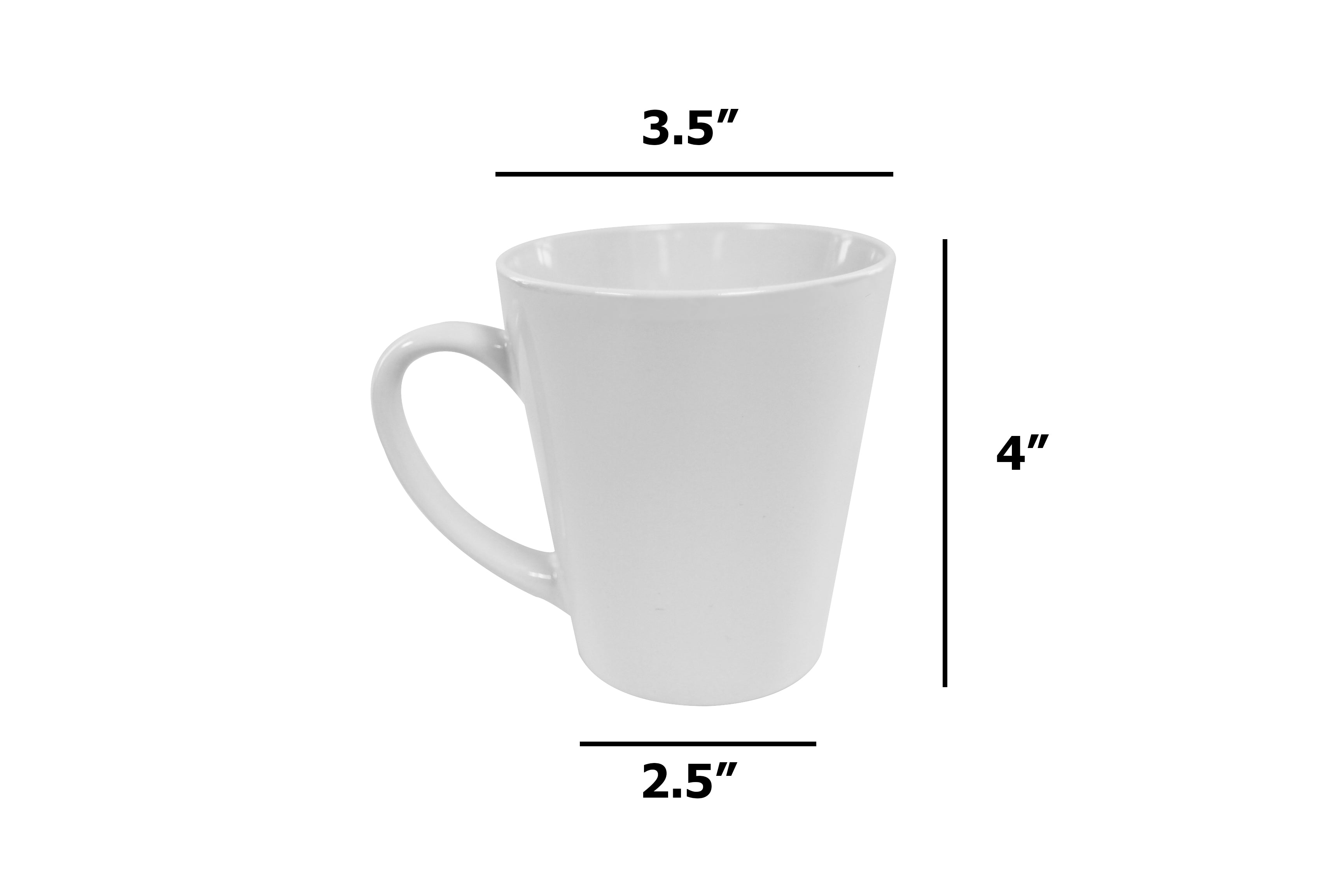 Pearl Coating™ 12oz Sublimation Latte White Mug - Case of 36 - Joto Imaging Supplies Canada