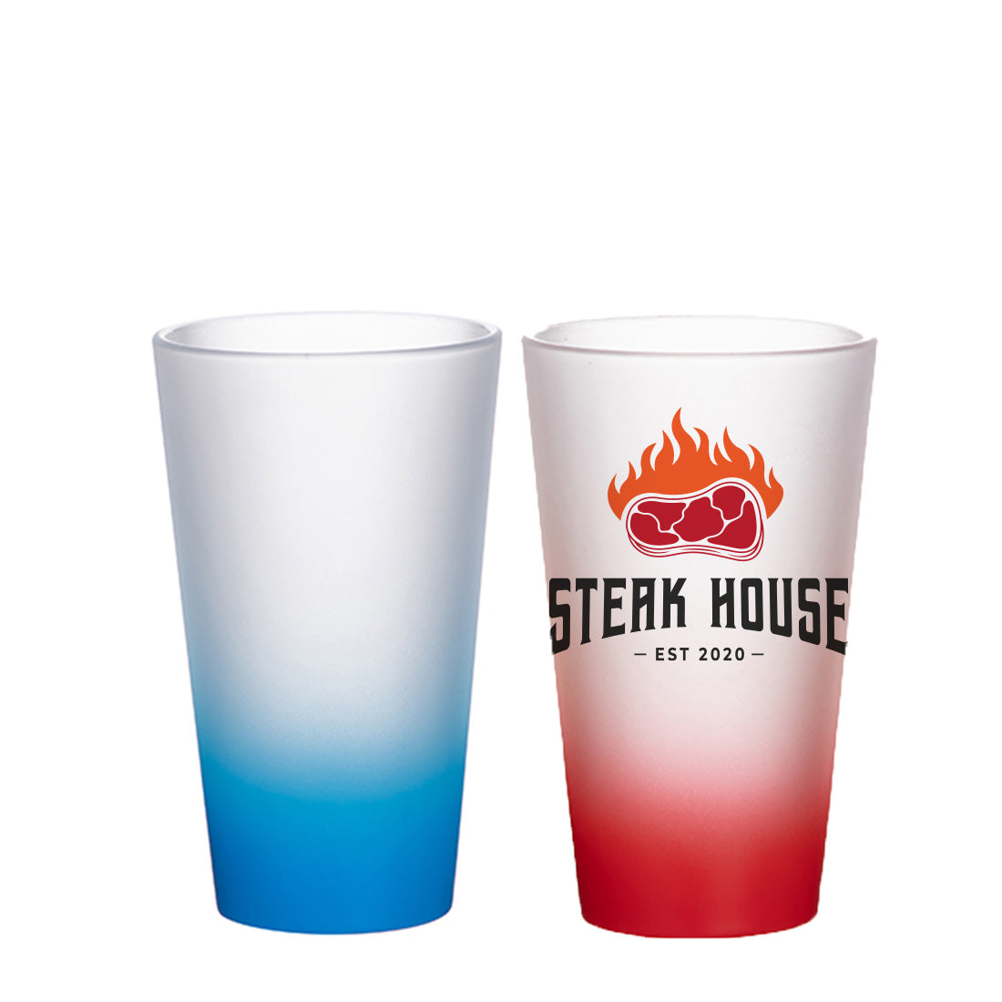 Pearl Coating™ 17oz Sublimation Frosted Gradient Glass Mug - Pack of 6 - Joto Imaging Supplies Canada