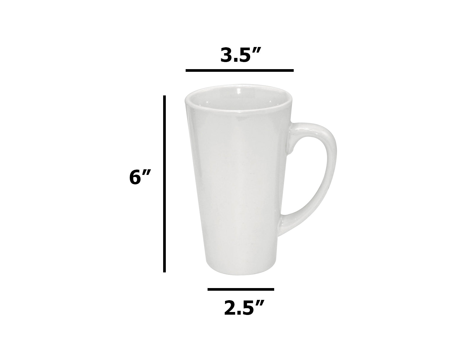 Pearl Coating™ 17oz Sublimation Latte White Mug - Case of 24 - Joto Imaging Supplies Canada