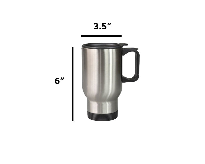 Pearl Coating™ 14oz Silver Sublimation Stainless Steel Travel Mug - Sold Individually - Joto Imaging Supplies Canada