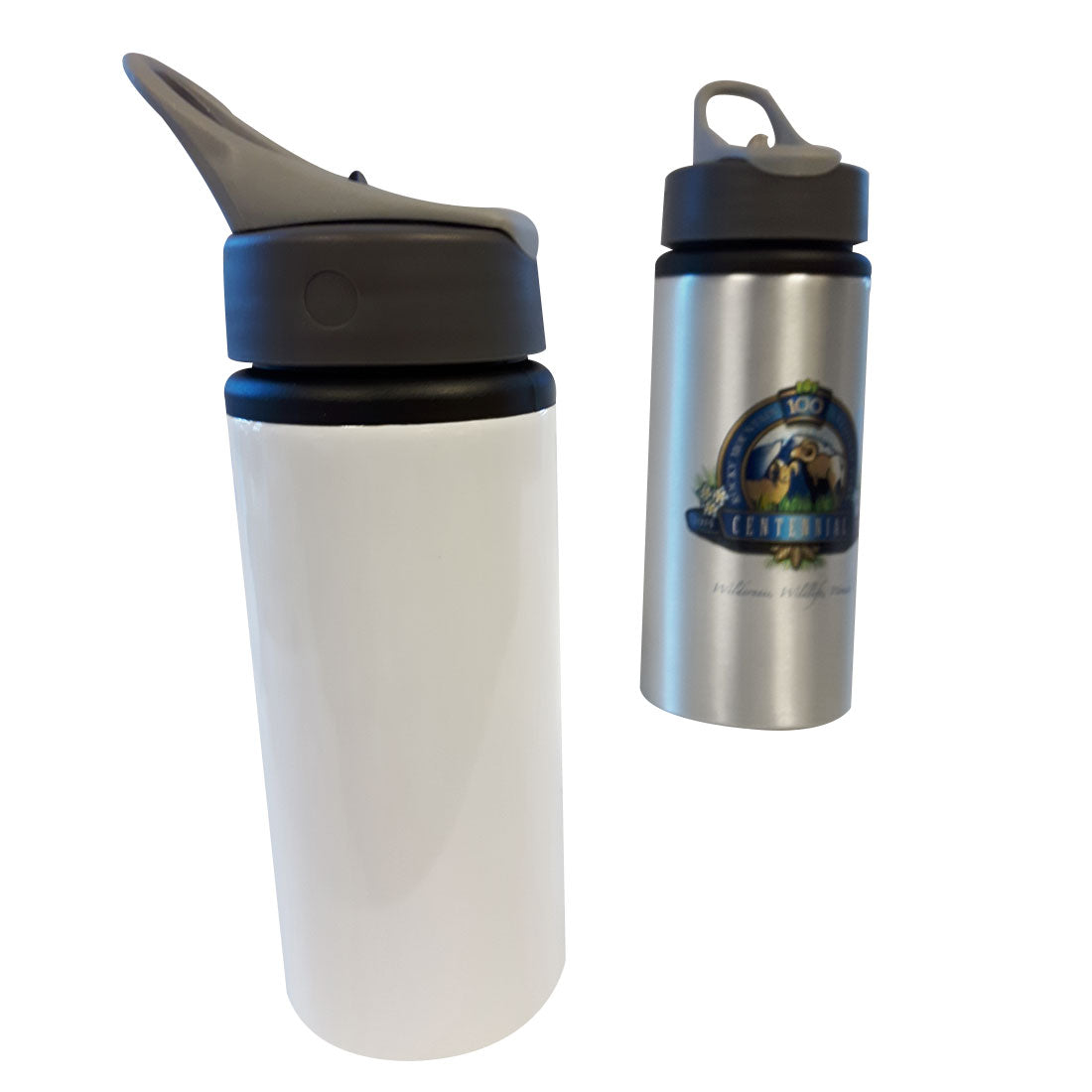 Pearl Coating™ 650ml Sublimation Aluminum Bottle with Straw - Pack of 6 - Joto Imaging Supplies Canada