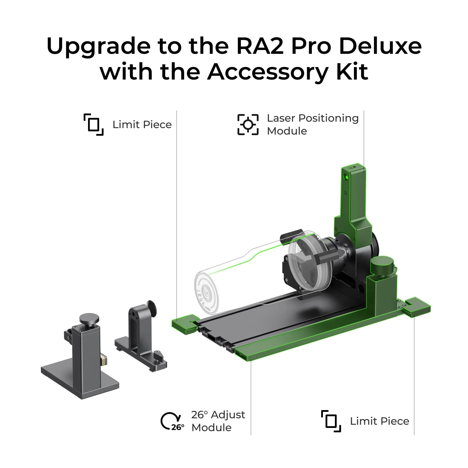 Rotary Attachment 2 Pro-General Version
? Compatible with all xTool Machine? - Joto Imaging Supplies Canada