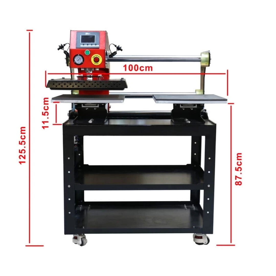 Automatic Dual-Station Shuttle Heat Press with Stand 40x50cm wLaser