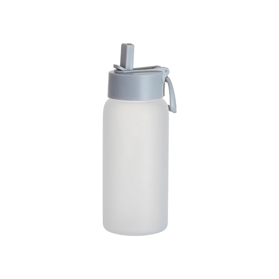 Pearl Coating™ 25oz Sublimation Frosted Glass Sports Bottle with Grey Straw Lid - Pack of 6 - Joto Imaging Supplies Canada