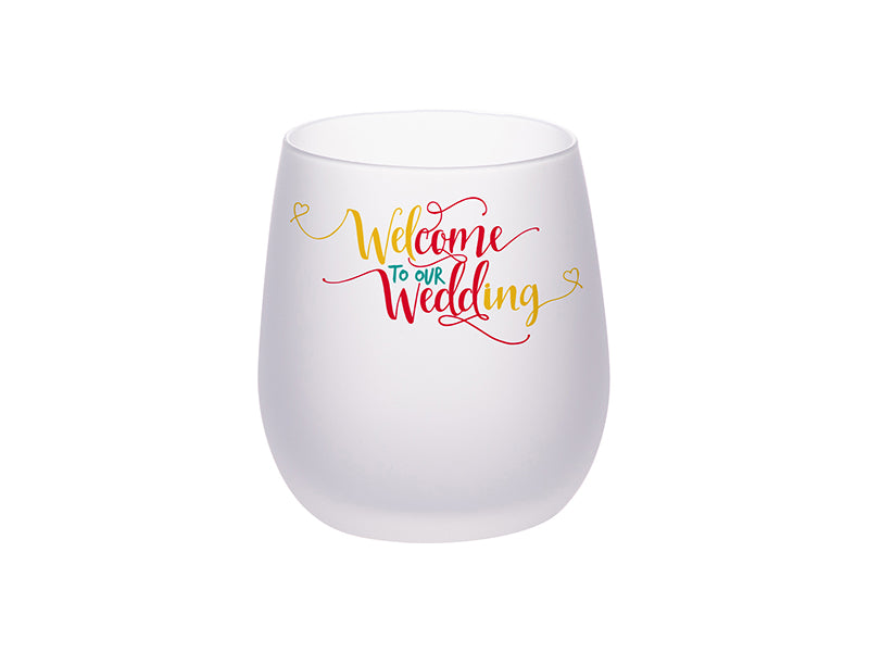 Pearl Coating™ 10oz Sublimation Stemless Wine Glass Frosted - Pack of 12 - Joto Imaging Supplies Canada