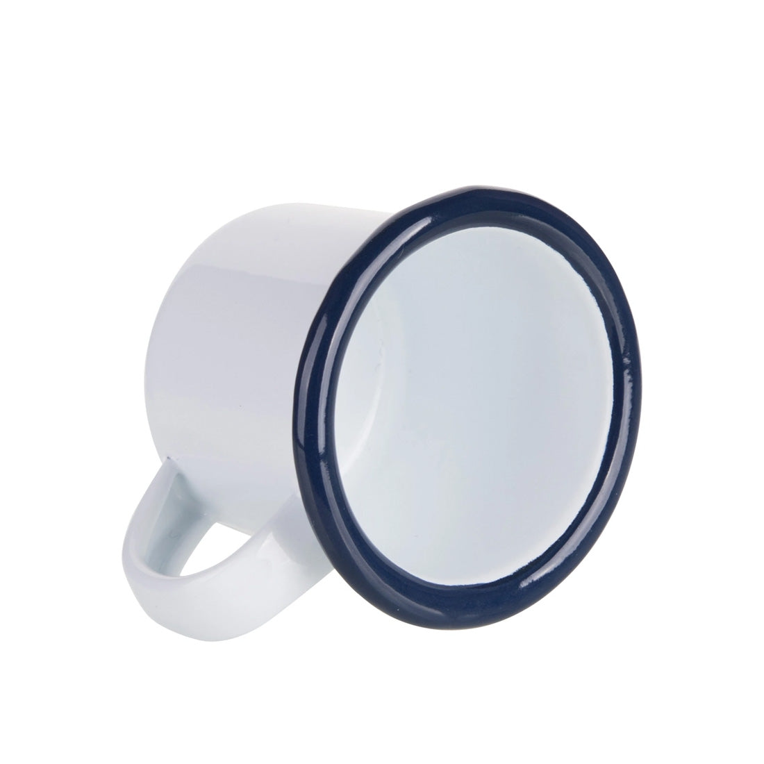 Pearl Coating™ 3oz/100ml Sublimation Enamel Mug with Blue Rim - Pack of 6 - Joto Imaging Supplies Canada