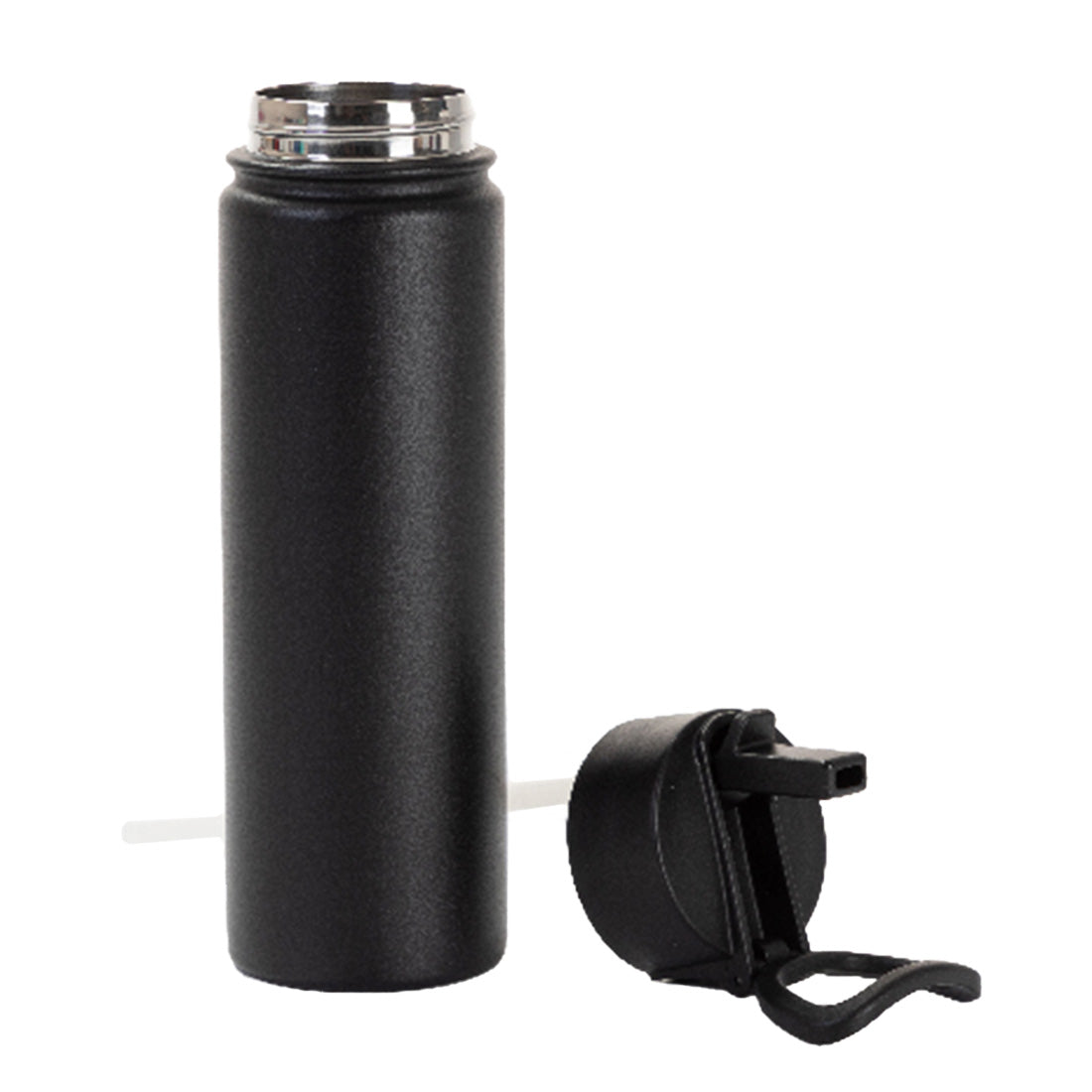 Engraving 22oz/650ml Powder Coated SS Flask w/ Wide Mouth Straw Lid & Rotating Handle - Joto Imaging Supplies Canada