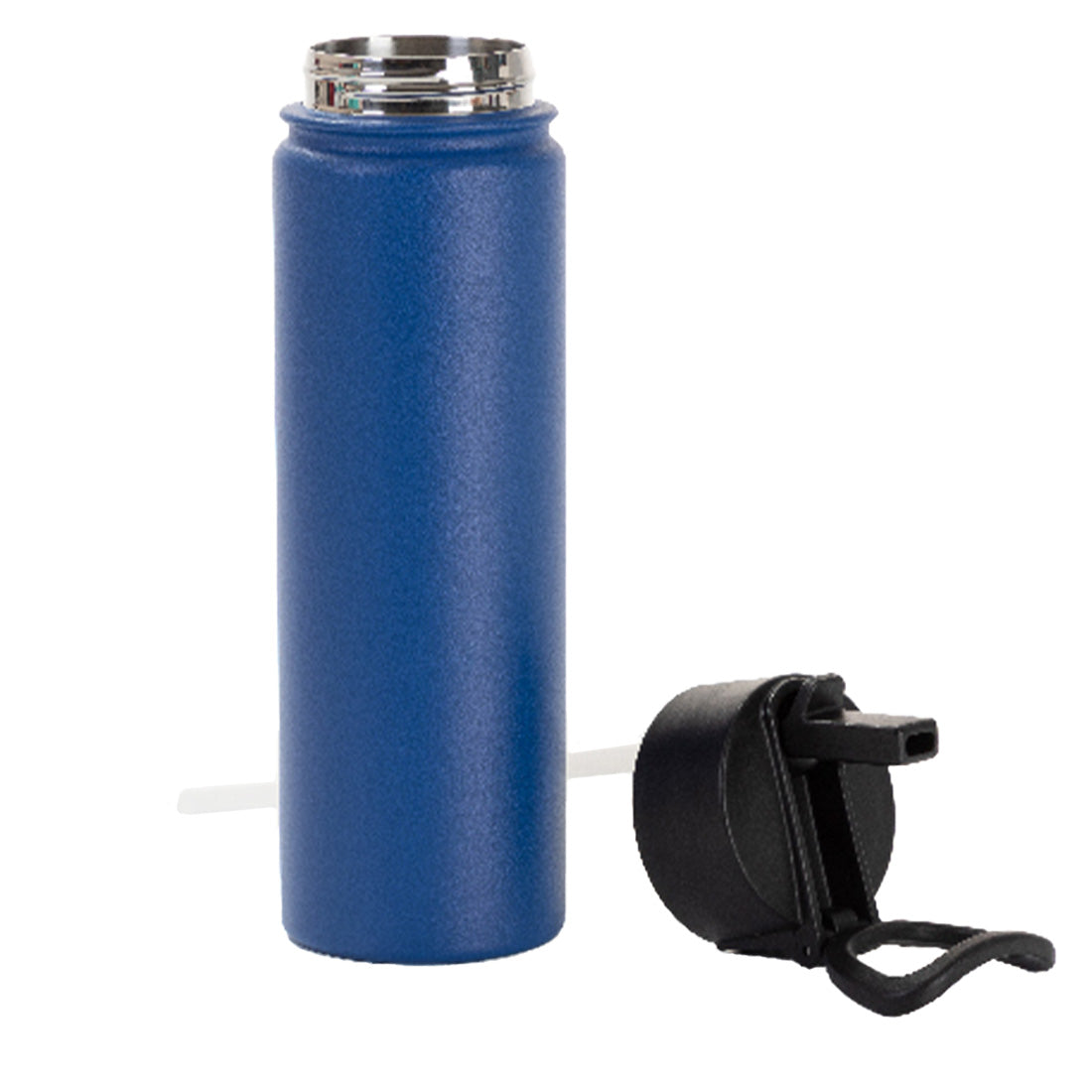 Engraving 22oz/650ml Powder Coated SS Flask w/ Wide Mouth Straw Lid & Rotating Handle - Joto Imaging Supplies Canada