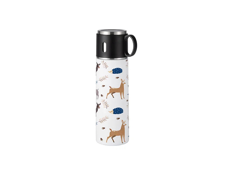 Pearl Coating™ 17oz/500ml Stainless Steel Bottle with a Cup Lid Pack of 5 - Joto Imaging Supplies Canada