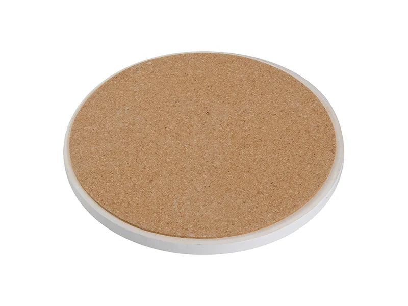 Pearl Coating™ Sublimation Ceramic Coaster With Cork - Pack of 12 - Joto Imaging Supplies Canada