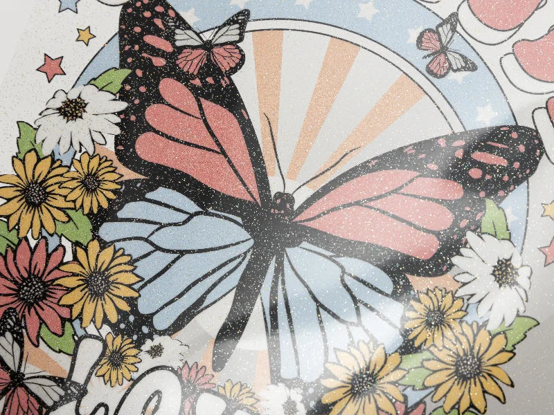 DTF Glitter Transfer Film (17in x 65.6 ft / 43.18cm x 20, Glitter Rainbow) - Joto Imaging Supplies Canada