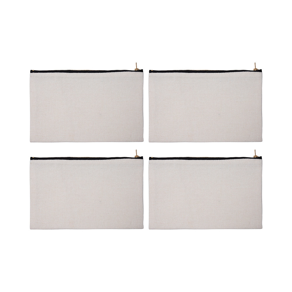Craft Express 4 Pack Sublimation Linen Cosmetic Bag/Pencil Case - Craft Express Canada