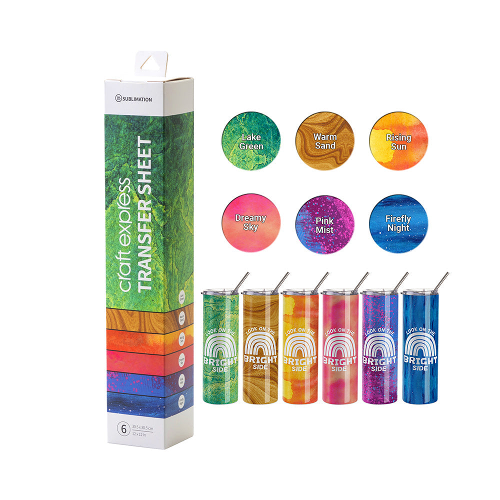 Craft Express 6 Pack of Assorted Sublimation Transfer Sheets I - 12 ×12 Inch Sheets - Craft Express Canada