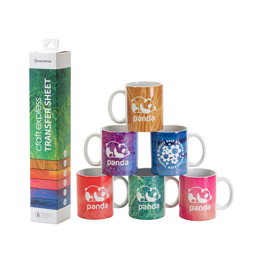 Craft Express 6 Pack of Assorted Sublimation Transfer Sheets I - 12 ×12 Inch Sheets - Craft Express Canada