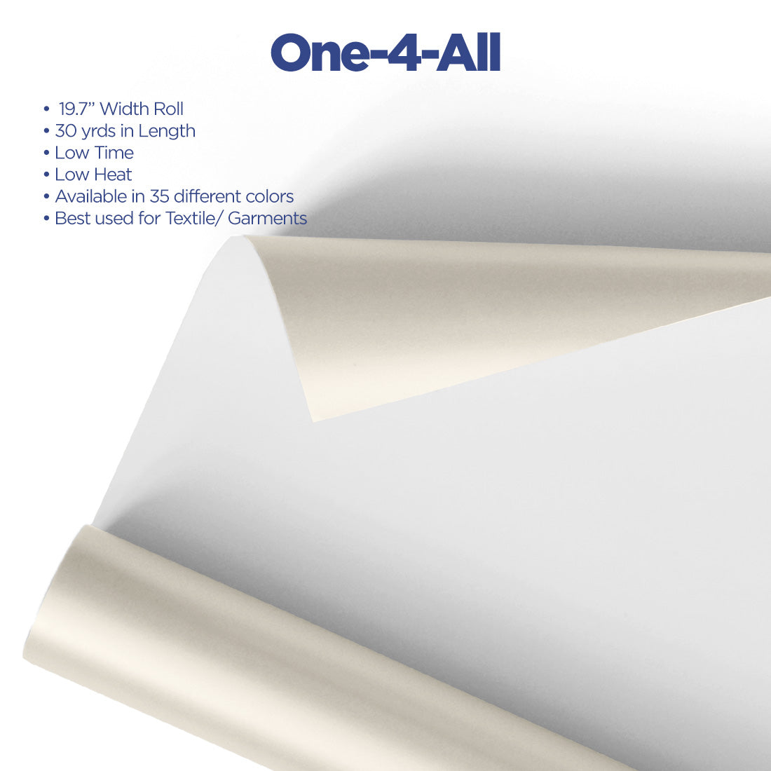 Multicut™ One-4-All™ Transfer Vinyl 19.7" x  30 Yards - Joto Imaging Supplies Canada
