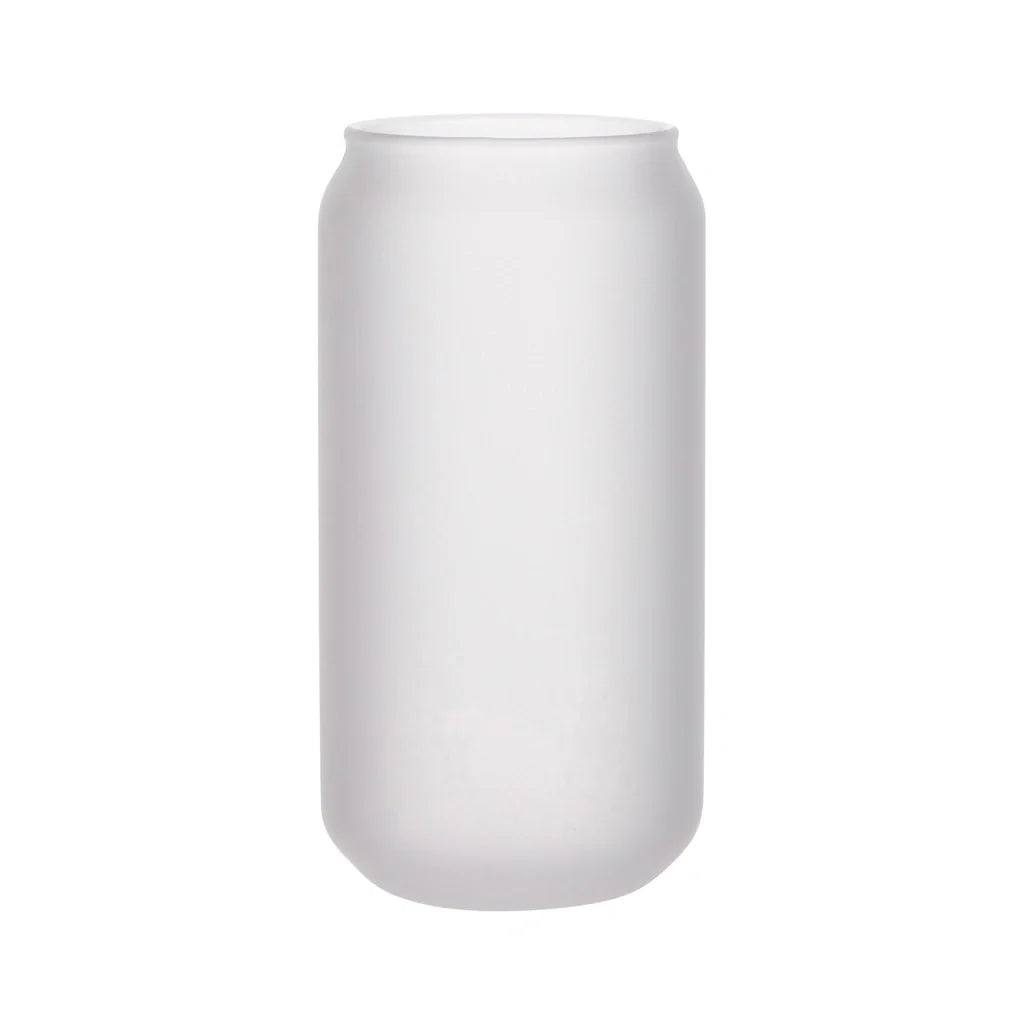 Craft Express 6 Pack Sublimation Can-Shaped Frosted Glasses with Bamboo Lids and Straws - Craft Express Canada