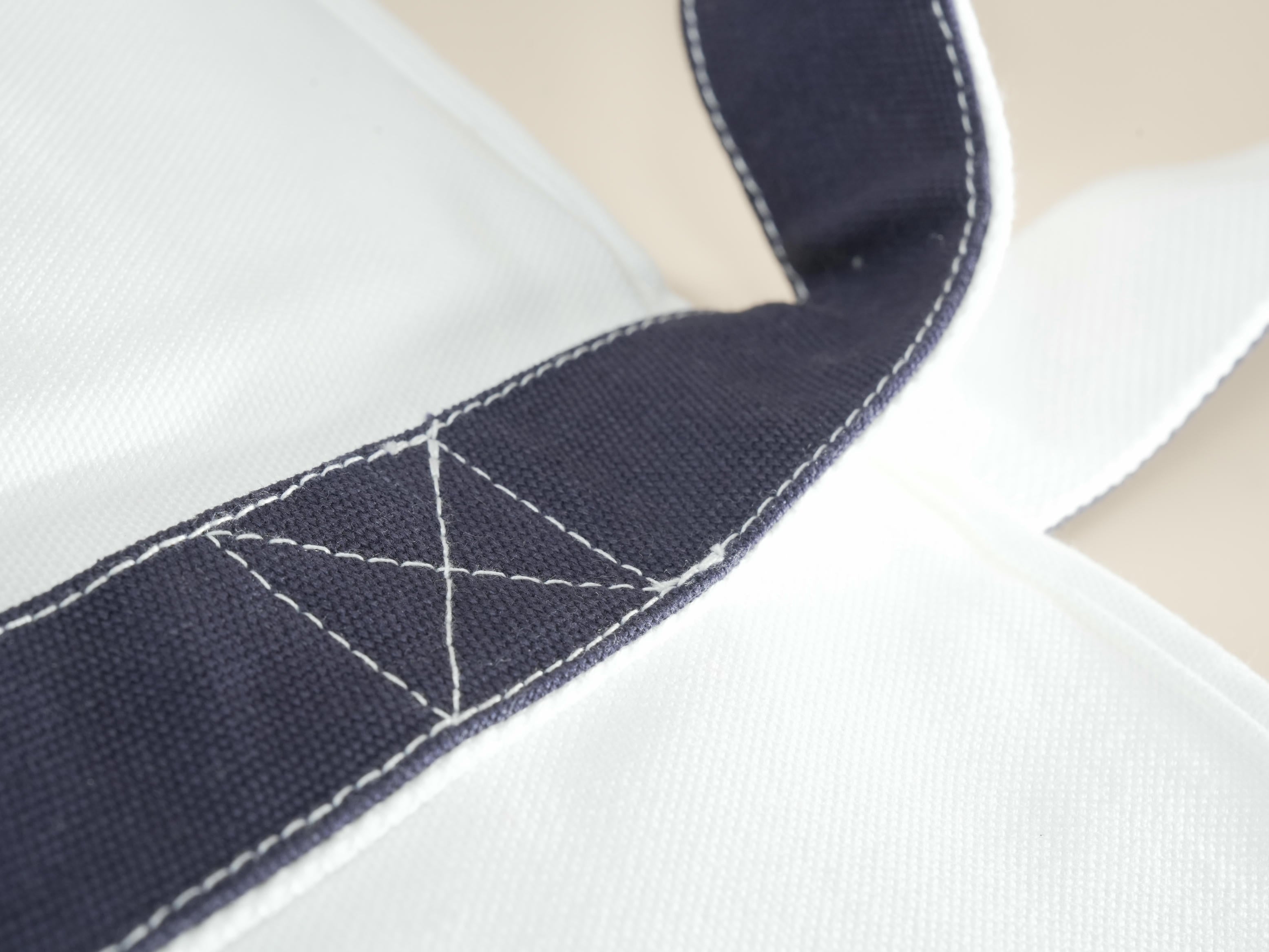 Pearl Coating™ Sublimation Canvas Tote Bag(White & Navy Blue) - Pack of 10 - Joto Imaging Supplies Canada