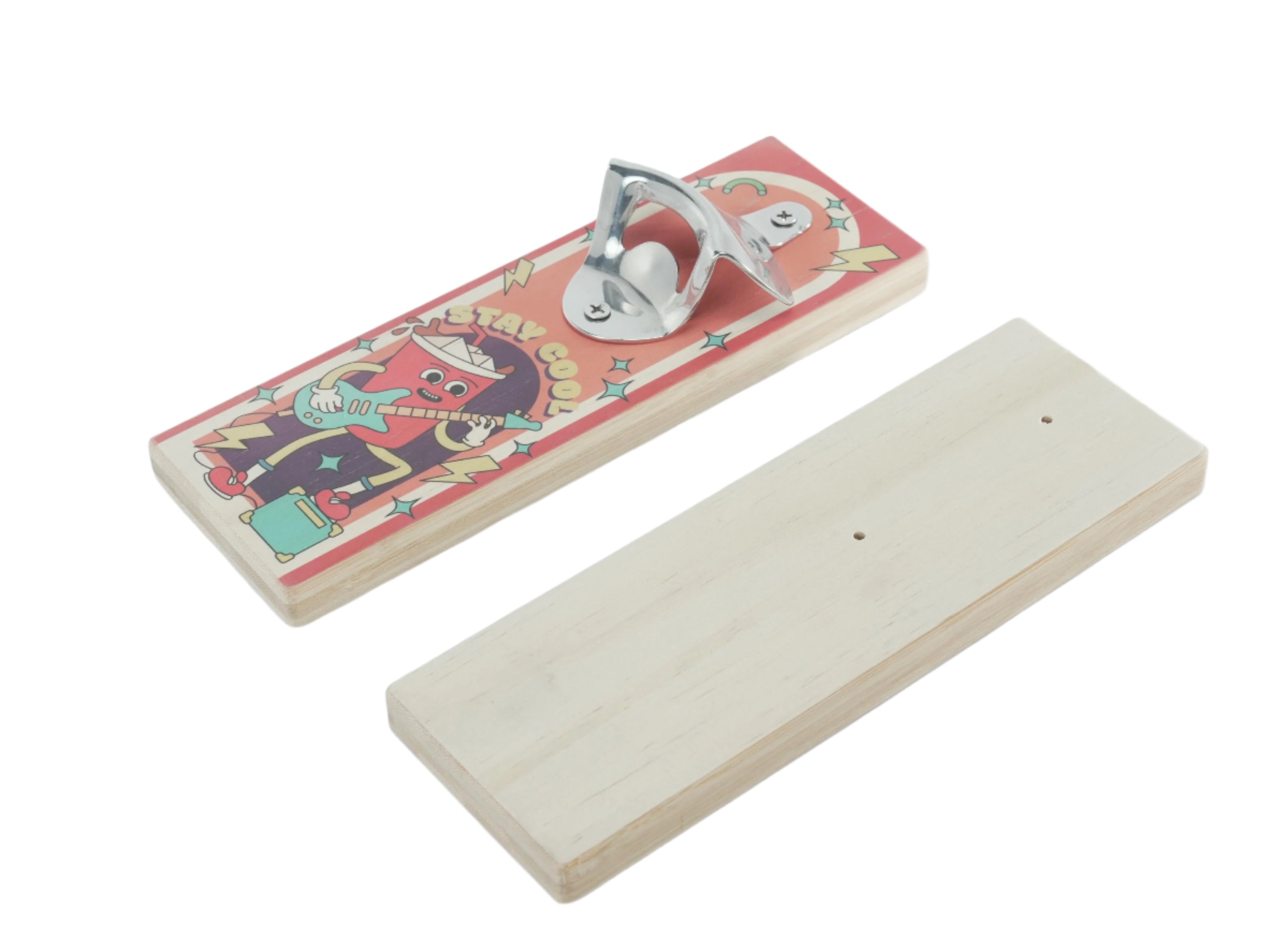 Pearl Coating™ Wooden Magnetic Bottle Opener - Pack of 4 - Joto Imaging Supplies Canada