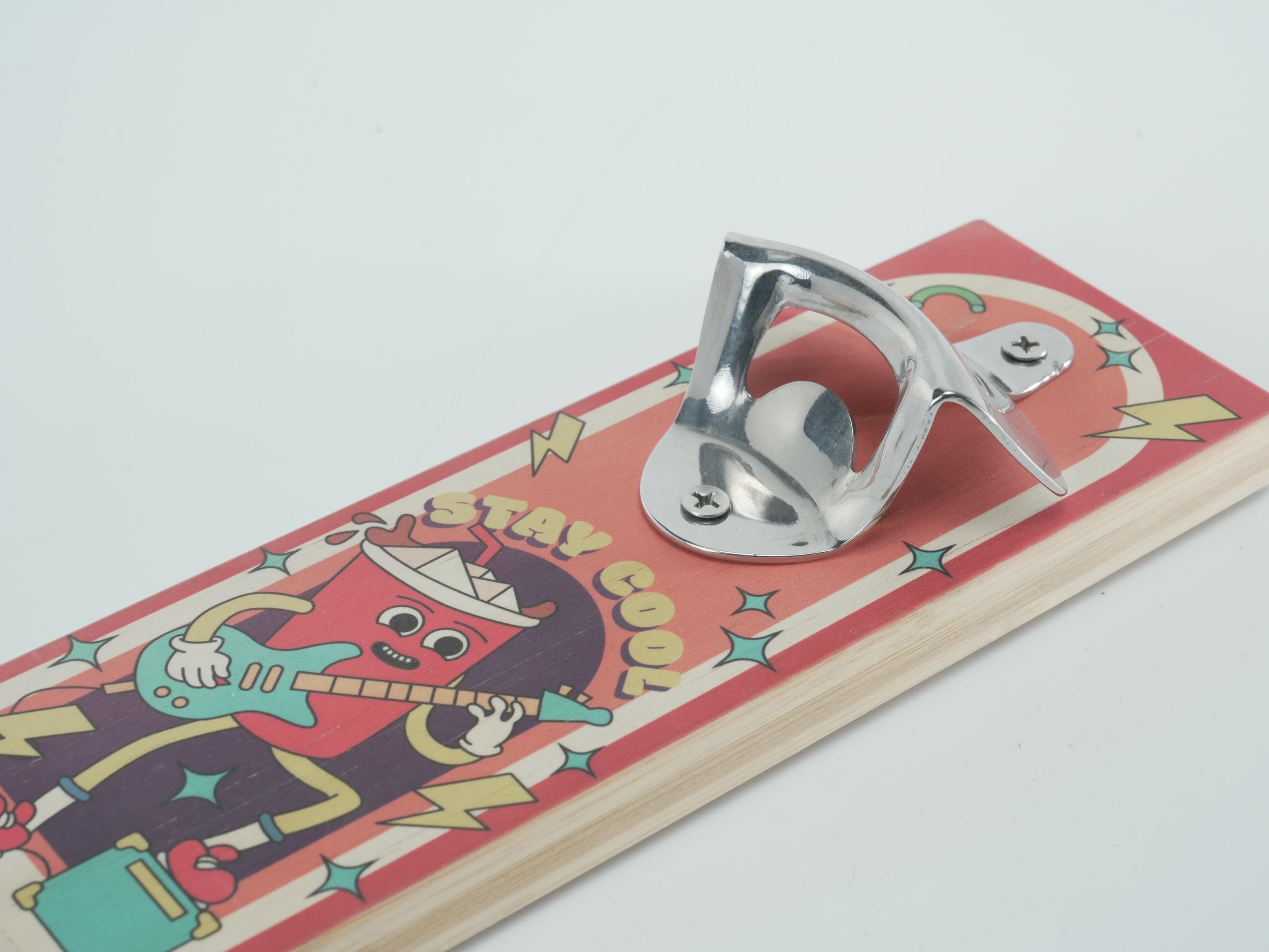 Pearl Coating™ Wooden Magnetic Bottle Opener - Pack of 4 - Joto Imaging Supplies Canada