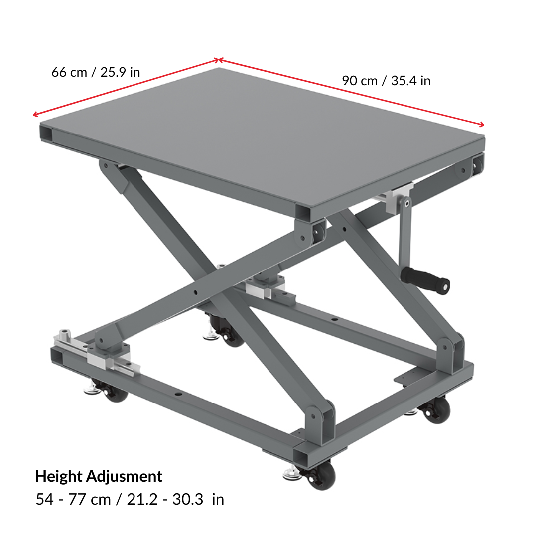 Universal Heat Press Adjustable Height Stand with Wheels - Joto Imaging Supplies Canada