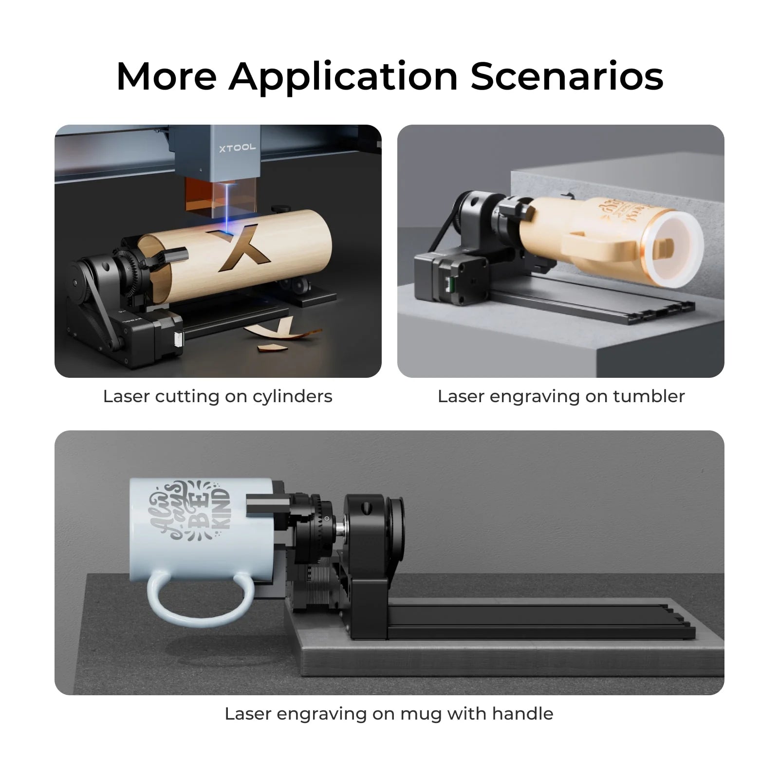Rotary Attachment 2 Pro-General Version
? Compatible with all xTool Machine? - Joto Imaging Supplies Canada