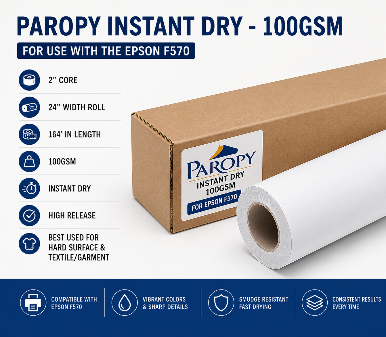 Paropy Instant Dry 100gsm Sublimation Paper