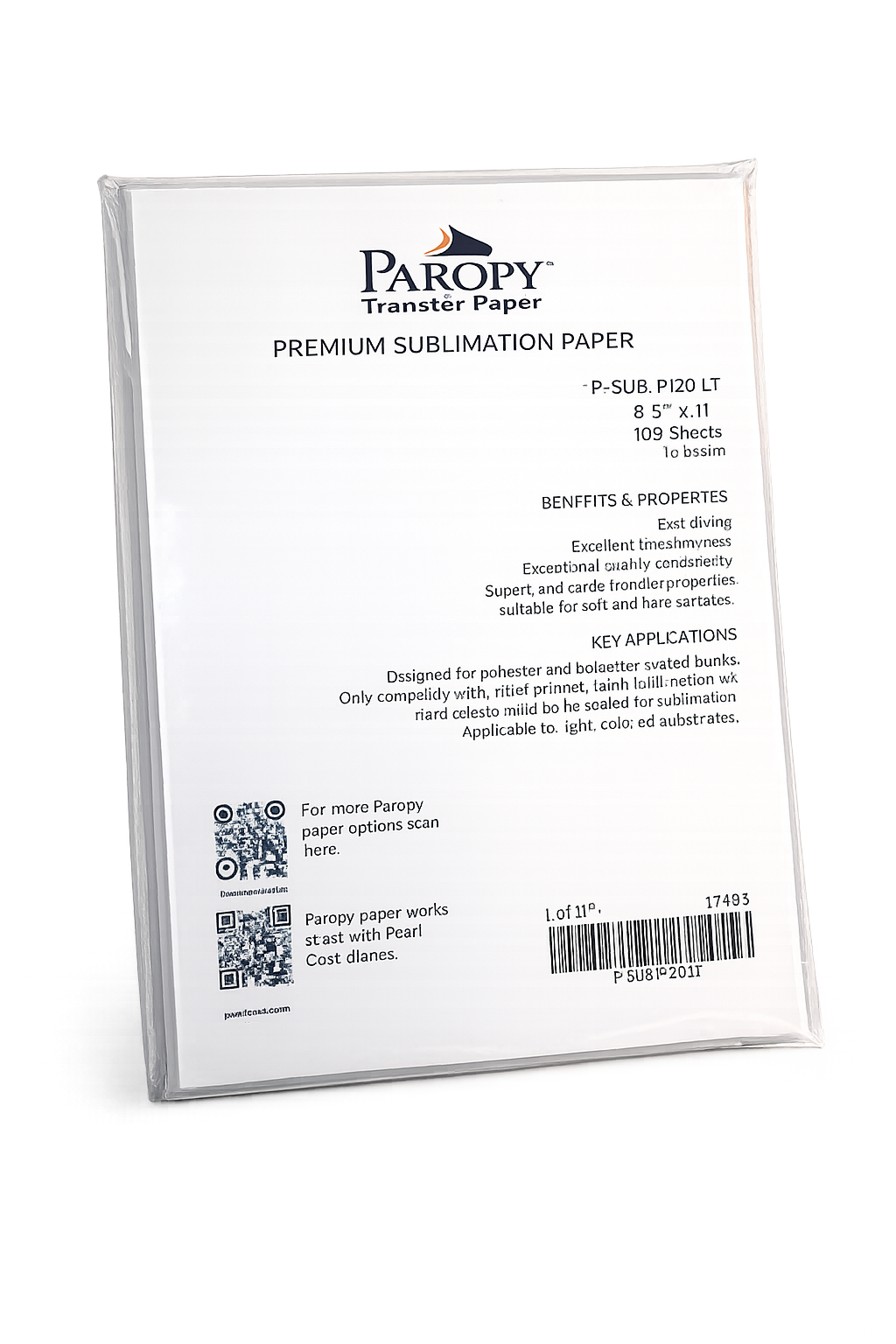 Premium Paropy Sublimation Paper 120gsm - Backmarked Sheets - Joto Imaging Supplies Canada