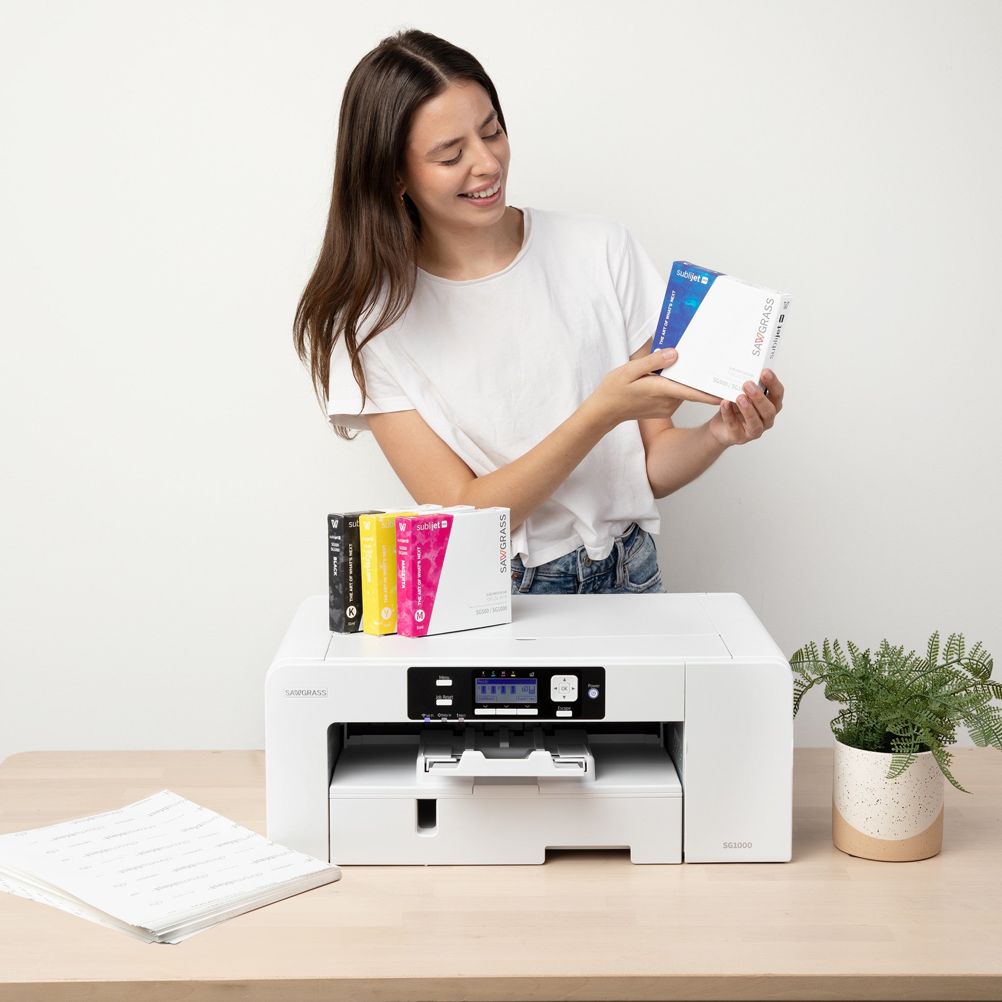 Sawgrass SG1000 Sublimation Printer with 31ml Standard Sublijet UHD Install Kit - Joto Imaging Supplies Canada