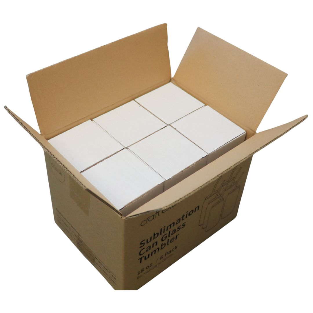 18oz Clear Glass Mug with bamboo lid & Glass straw - Joto Imaging Supplies Canada