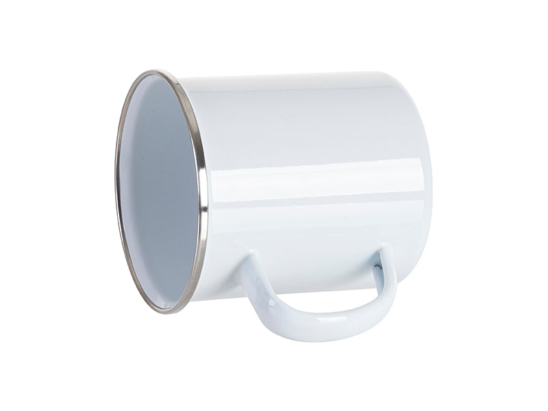 Craft Express 6-Pack 17oz/500ml Enamel Cup w/ Flat Bottom (White) - Craft Express Canada