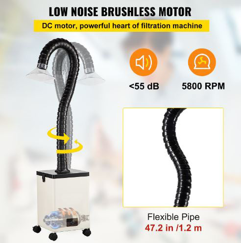 UNINET Fume Extractor for DTF Powder Curing - 80W, 3 Stage Filter, 3 Speed - Joto Imaging Supplies Canada