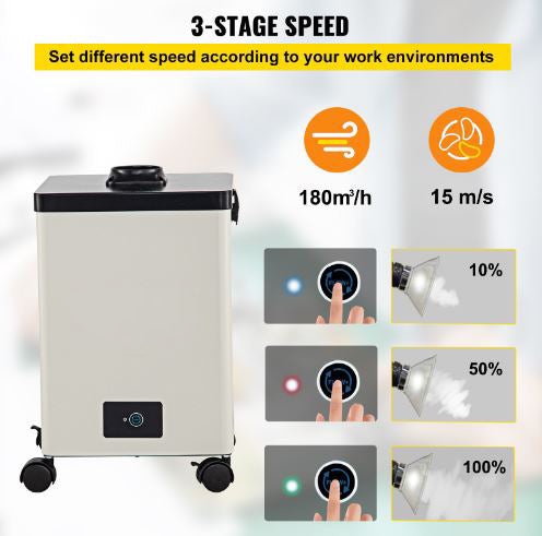 UNINET Fume Extractor for DTF Powder Curing - 80W, 3 Stage Filter, 3 Speed - Joto Imaging Supplies Canada