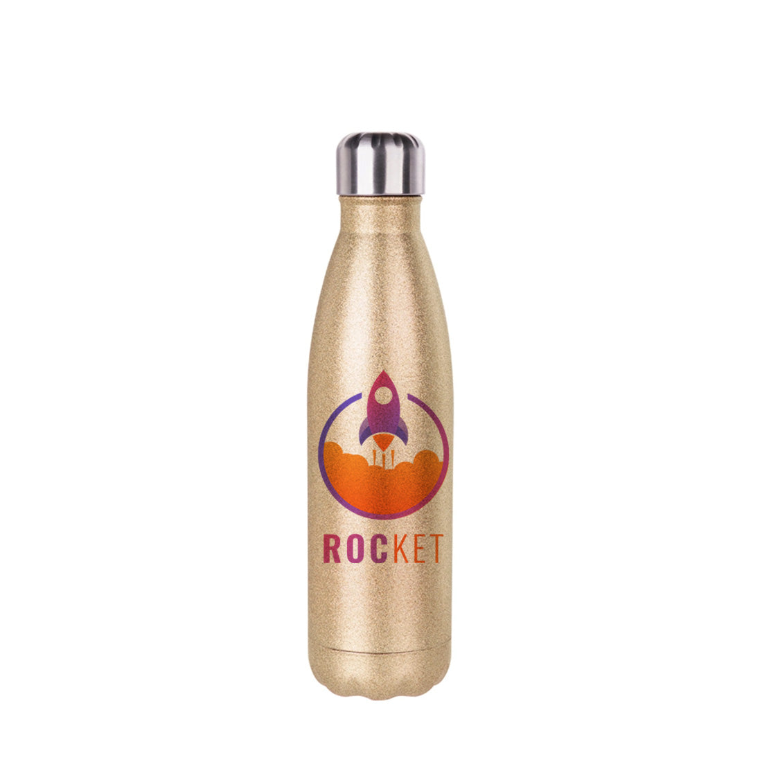 Pearl Coating™ 17oz Sublimation Gold Glitter Stainless Steel Cola Shaped Bottle - Pack of 5 - Joto Imaging Supplies Canada