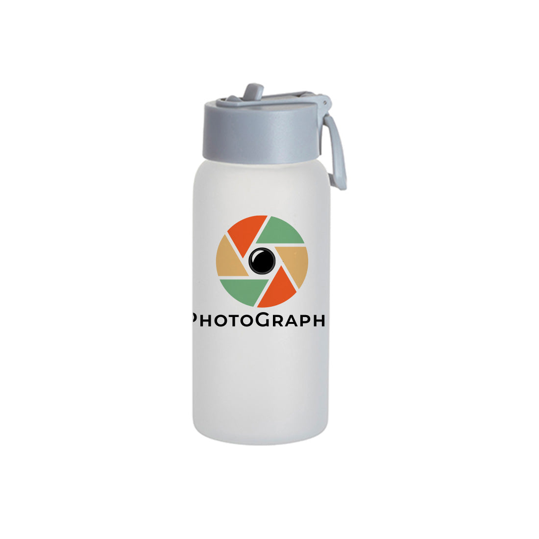 Pearl Coating™ 25oz Sublimation Frosted Glass Sports Bottle with Grey Straw Lid - Pack of 6 - Joto Imaging Supplies Canada