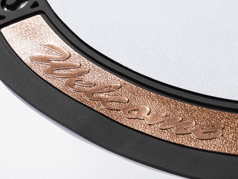 Pearl Coating™ Sublimation Half Round Rubber Felt Door Mat - Joto Imaging Supplies Canada