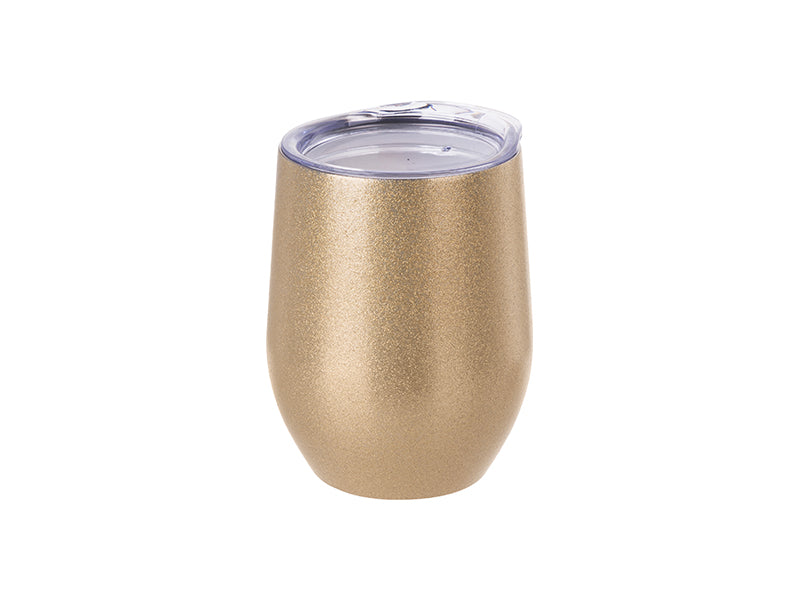 Pearl Coating™ 12oz Sublimation Stainless Steel Stemless Wine Cup with Lid Gold - Pack of 5 - Joto Imaging Supplies Canada
