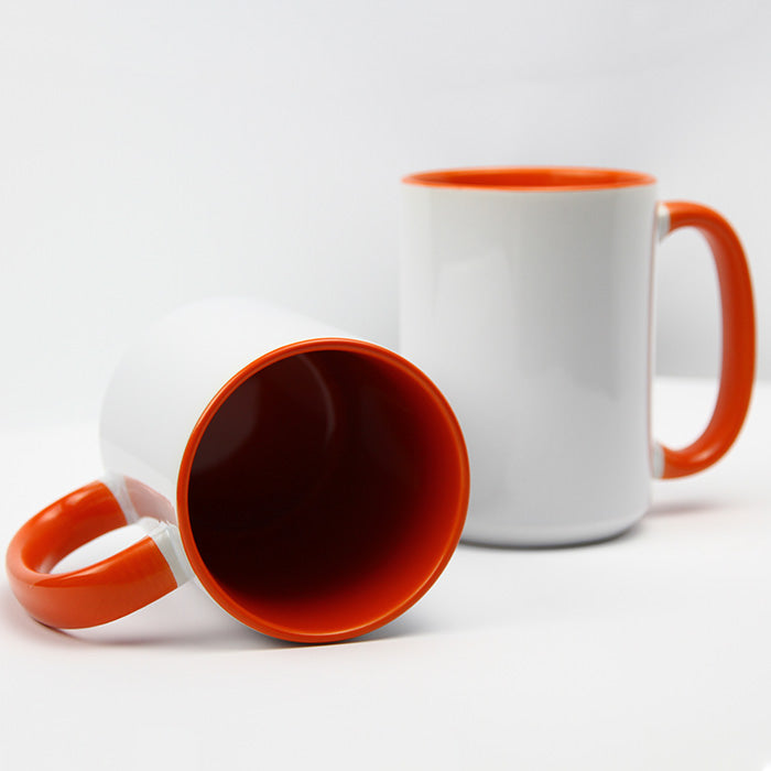 15oz Inner Colored Sublimation Mug, orange