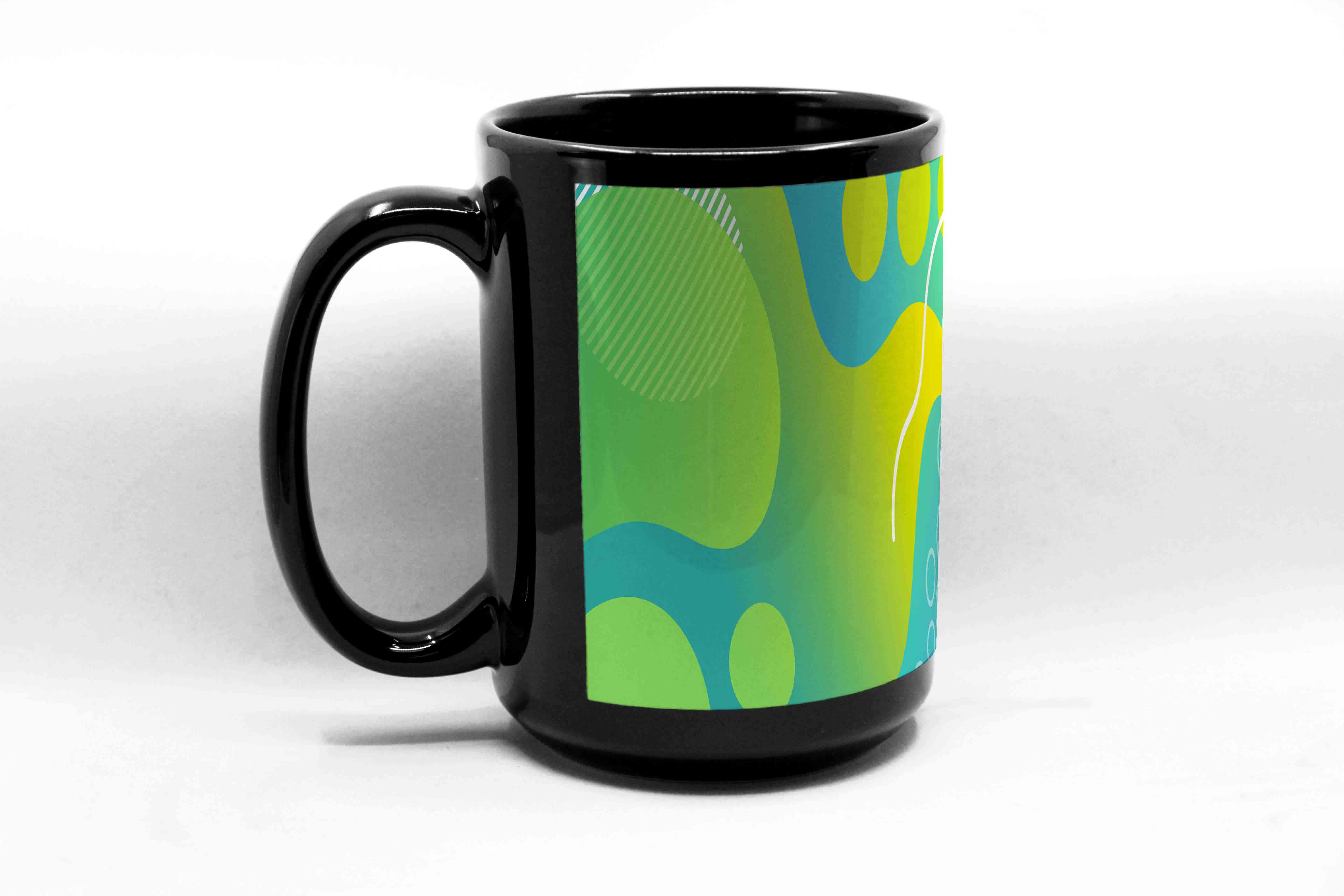 Pearl Coating™ Sublimation Black Mug with White Patch - Case of 36 - Joto Imaging Supplies Canada