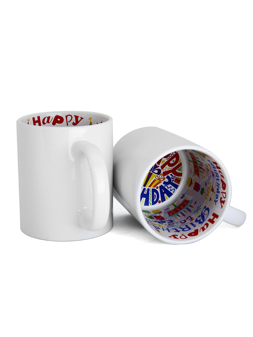 Pearl Coating™ 11oz Sublimation Ceramic Birthday White Mug - Case of 36 - Joto Imaging Supplies Canada