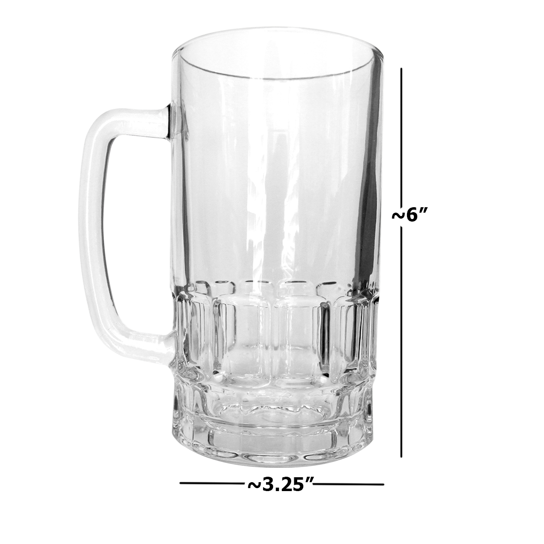 Pearl Coating™ Sublimation 18oz Clear Beer Stein - Pack of 6 - Joto Imaging Supplies Canada