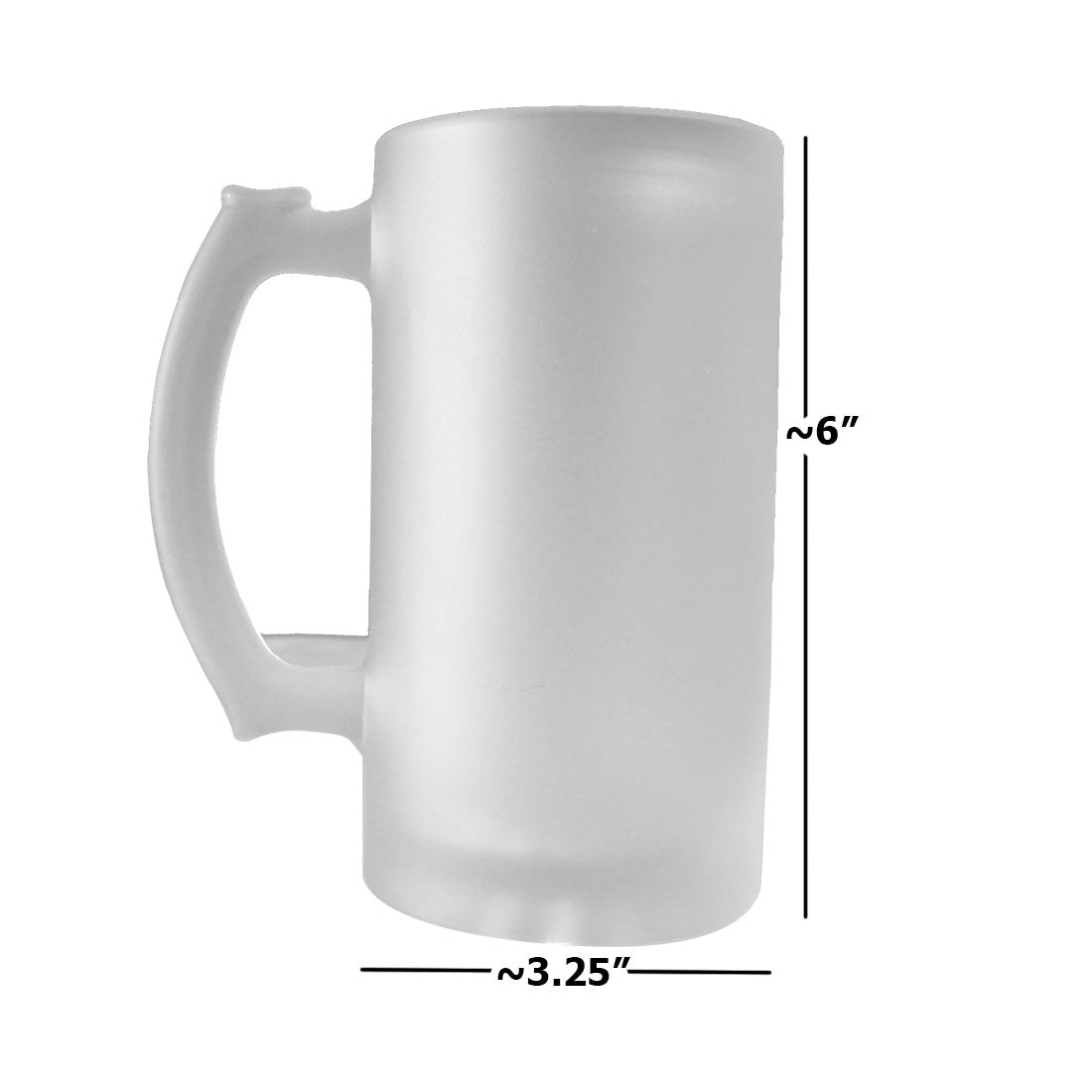 Pearl Coating™ Sublimation 16oz Frosted Beer Stein - Pack of 6 - Joto Imaging Supplies Canada