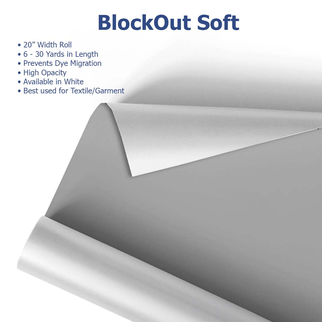 MultiCut™ BlockOut Soft Heat Transfer Vinyl 20" (White) - Joto Imaging Supplies Canada