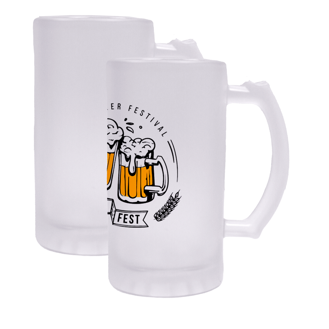 Pearl Coating™ Sublimation 16oz Frosted Beer Stein - Pack of 6 - Joto Imaging Supplies Canada