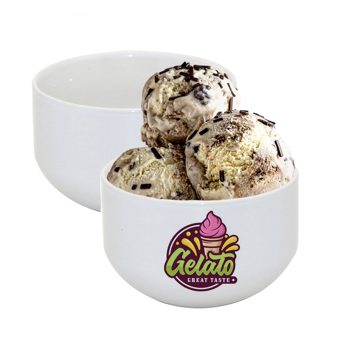Pearl Coating™ Sublimation Ceramic Ice Cream Bowl - Pack of 6 - Joto Imaging Supplies Canada