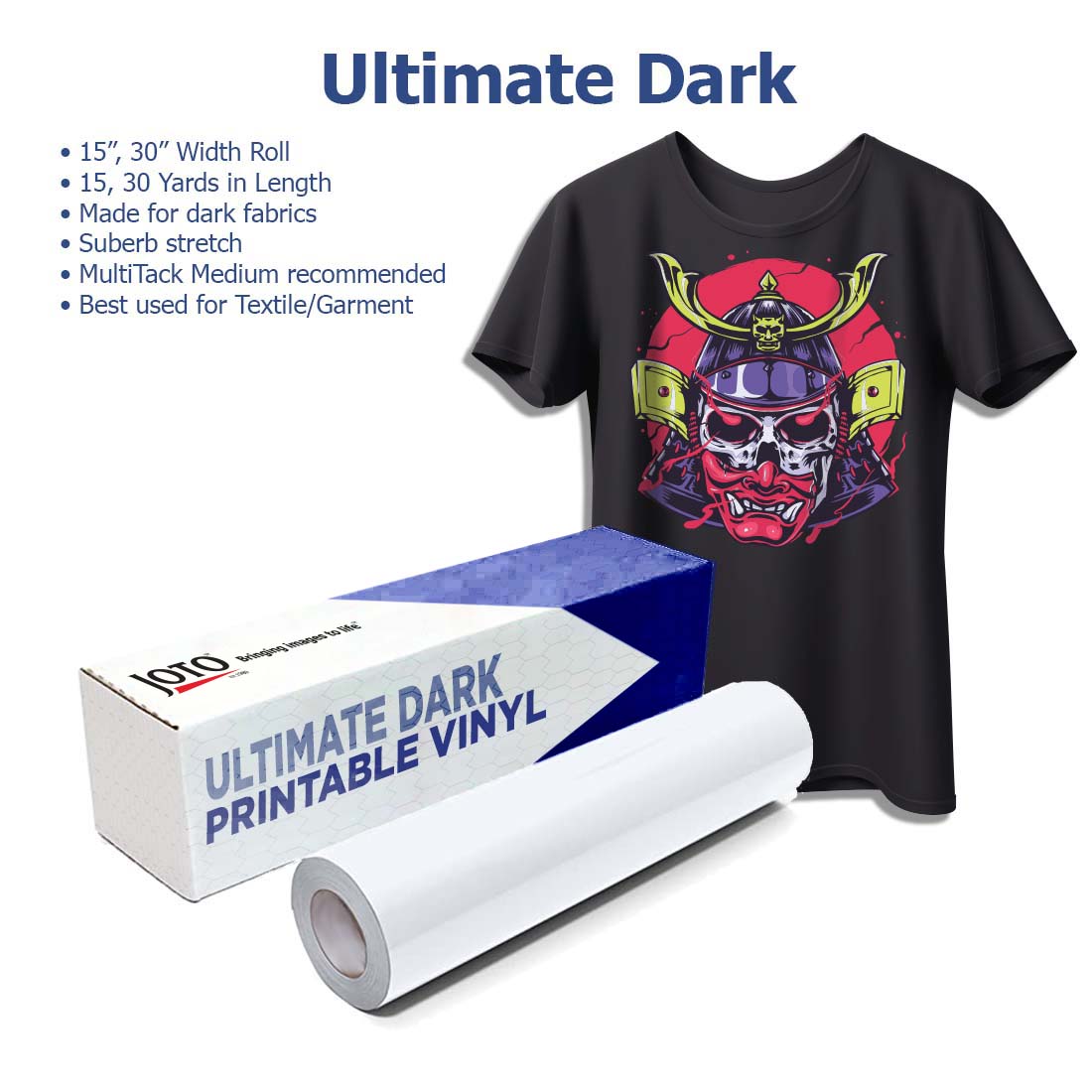 MultiPrint™ Ultimate Dark Printable Heat Transfer Vinyl - Joto Imaging Supplies Canada